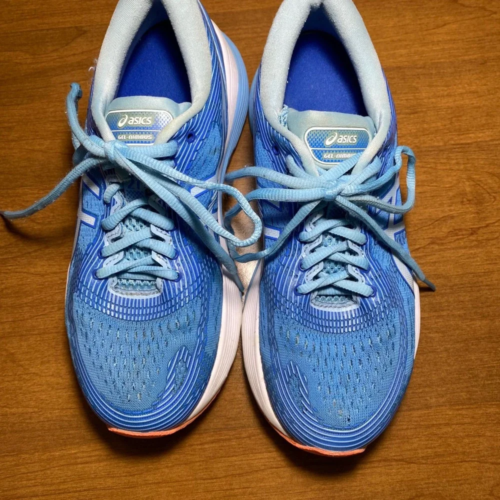 Asics Gel-Nimbus 21 Blue Running Shoes Womens 6 1012A156-400